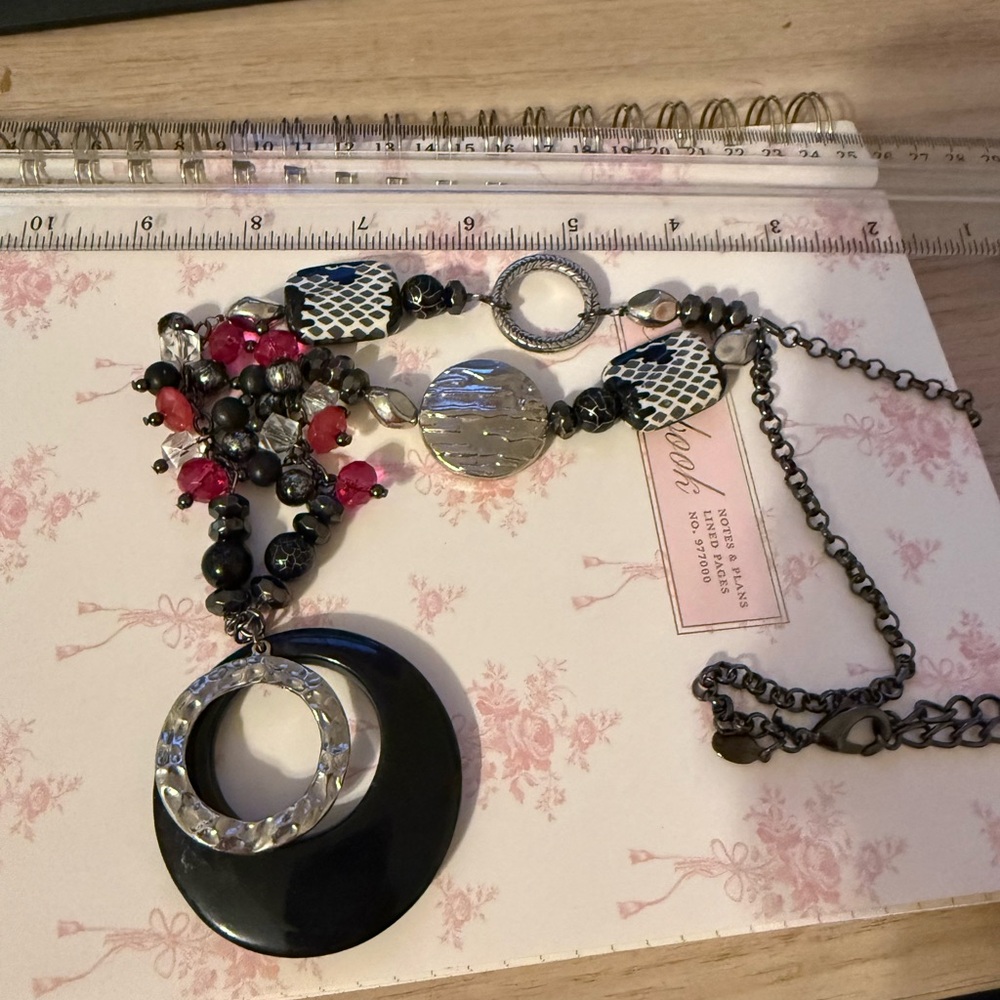Chico's Black and Silver Statement‎ Necklace